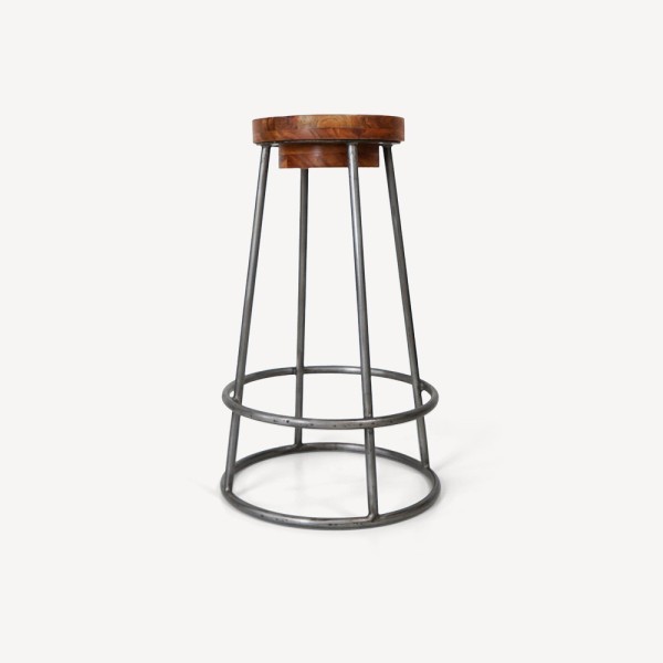 Scandinavische kruk SCANDUS hout en metaal