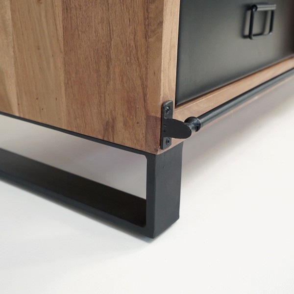Groot buffet van hout & metaal 200 cm - Osaka