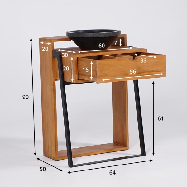 Massief teak badkamermeubels - Arya