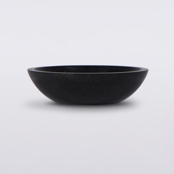 Rond zwart terrazzo wastafel diameter 40 cm - Megha