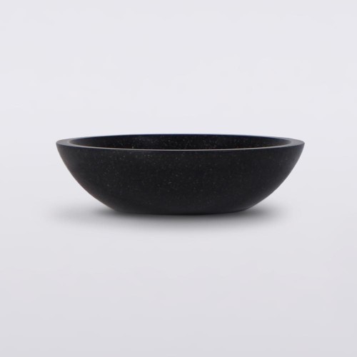 Rond zwart terrazzo wastafel diameter 40 cm - Megha