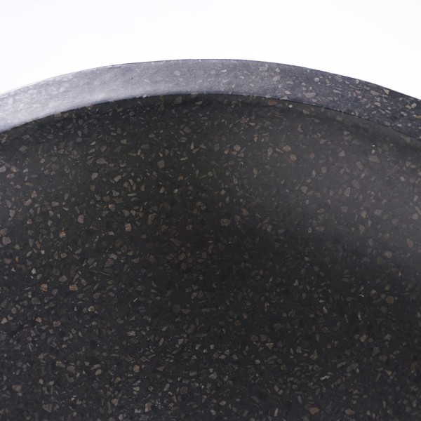 Zwarte terrazzo conische waskom 45 cm x 45 cm - Mohini