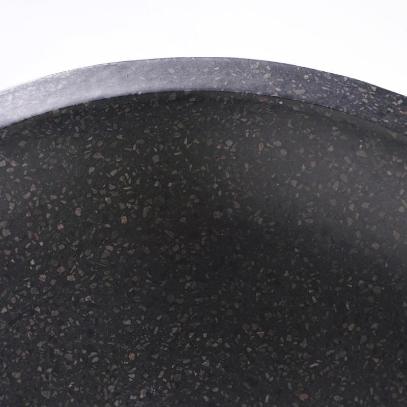 Zwarte terrazzo conische waskom 45 cm x 45 cm - Mohini