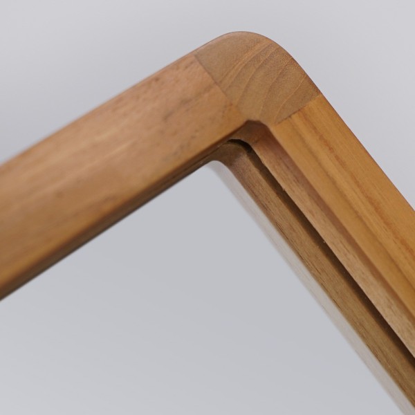 Rechthoekige teak houten spiegel - Lalia