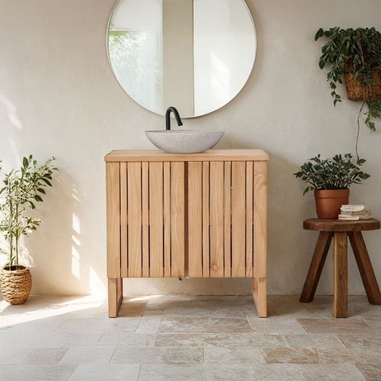 Massief houten badkamermeubel 80 cm - Satya