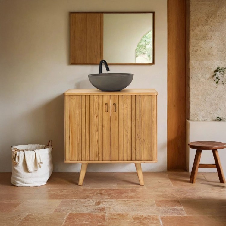 Massief teak badmeubel 80 cm - Neha