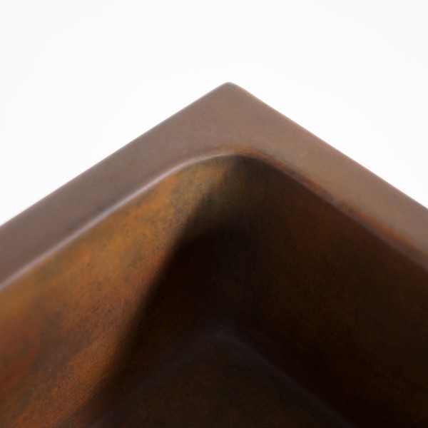 Rechthoekige betonnen waskom - Vintage bruin - Slate Wave