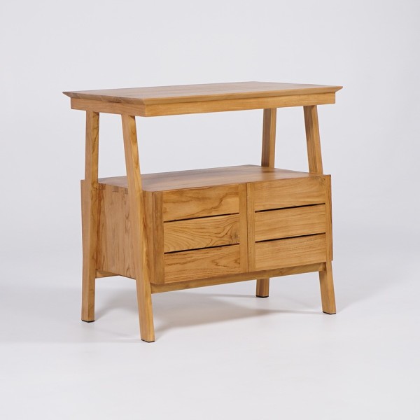 Massief teak badmeubel 80 cm - Nandini