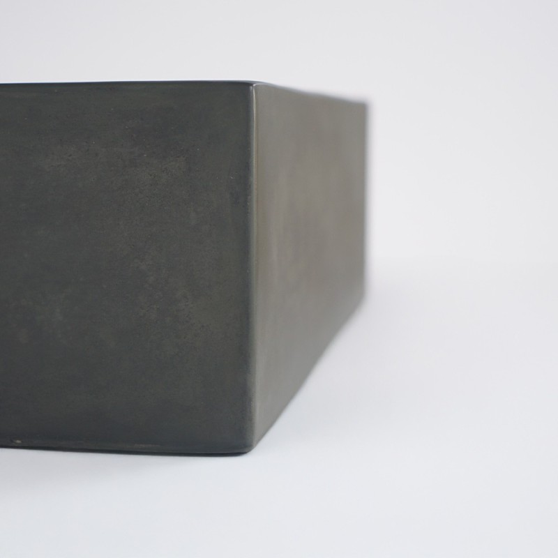 Rechthoekig betonnen waskom - Kopergroen - Slate Wave