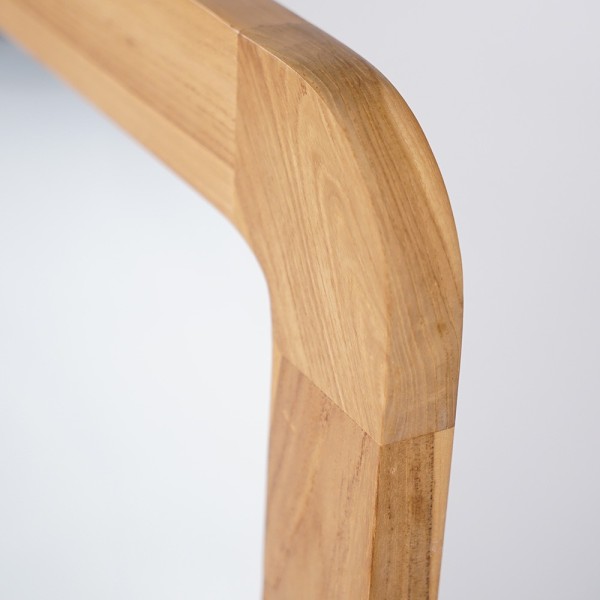 Rechthoekige badkamerspiegel 140 cm x 70 cm met afgeronde hoeken
