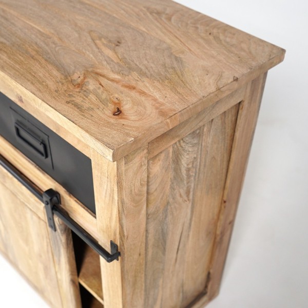 200 cm massief houten buffetkast met schuifdeuren - Parijs