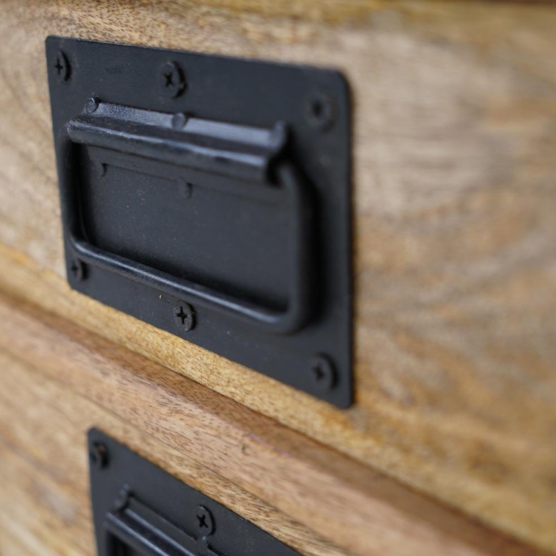Massief houten en metalen wijnkelder dressoir - Parijs