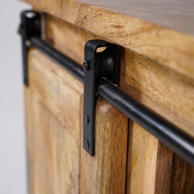 Massief houten en metalen wijnkelder dressoir - Parijs