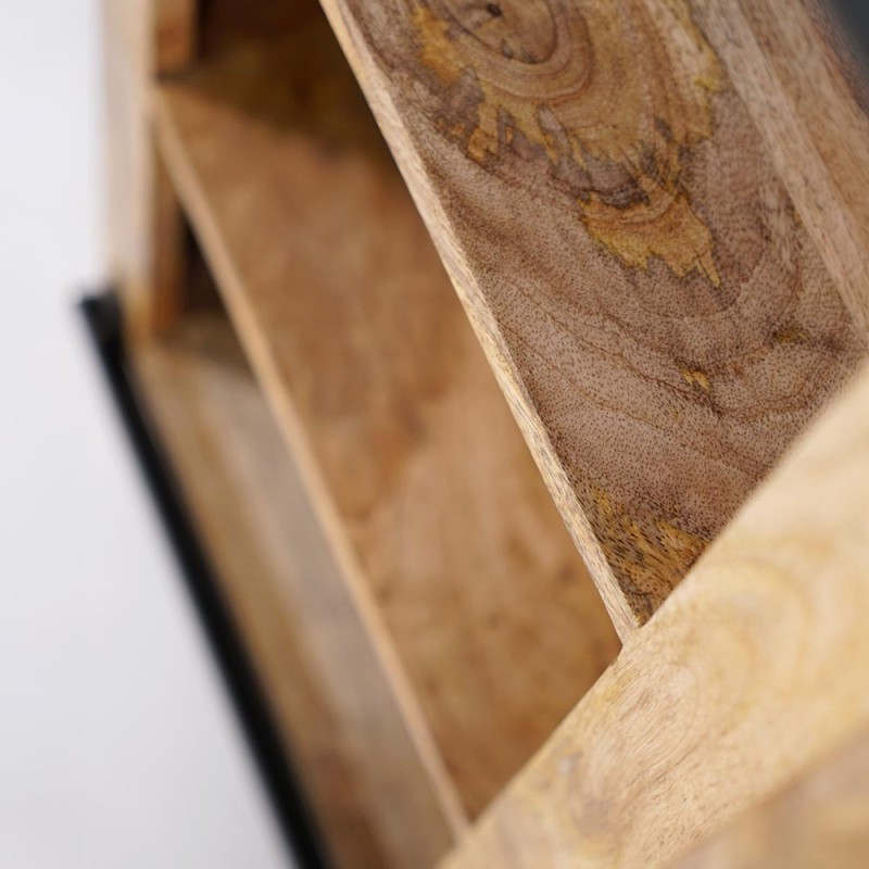 Massief houten en metalen wijnkelder dressoir - Parijs