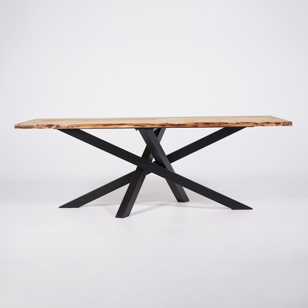 Massief houten eettafel met natuurlijke randen - Mikado