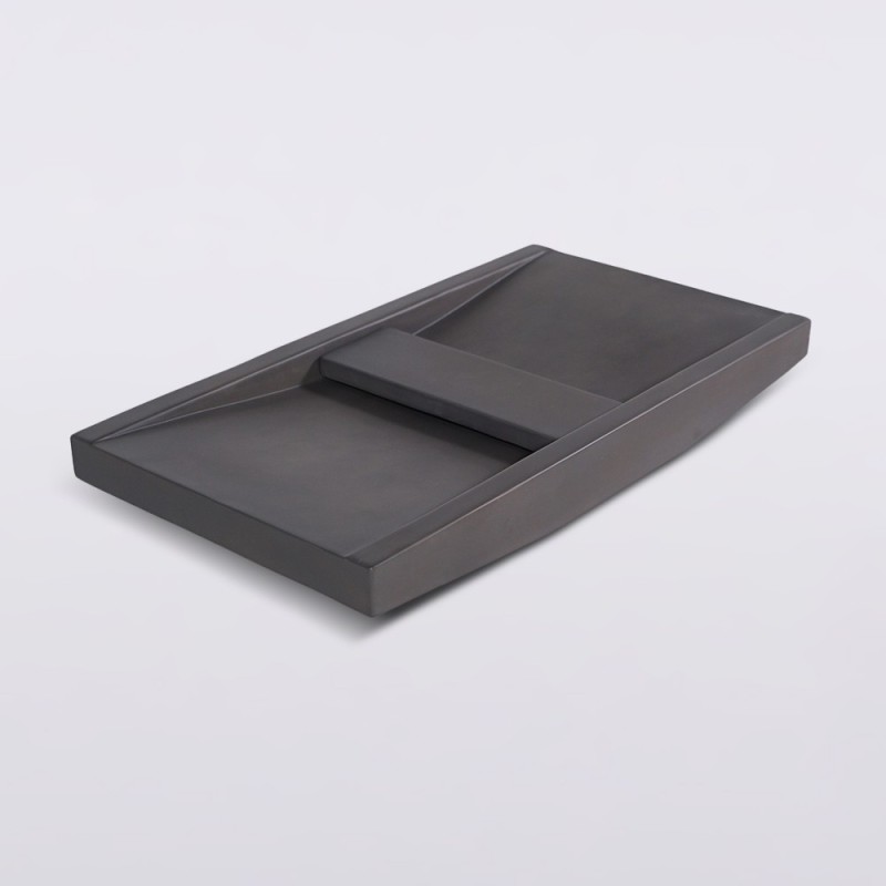 Diep antraciet betonnen dubbel bekken - Cementis