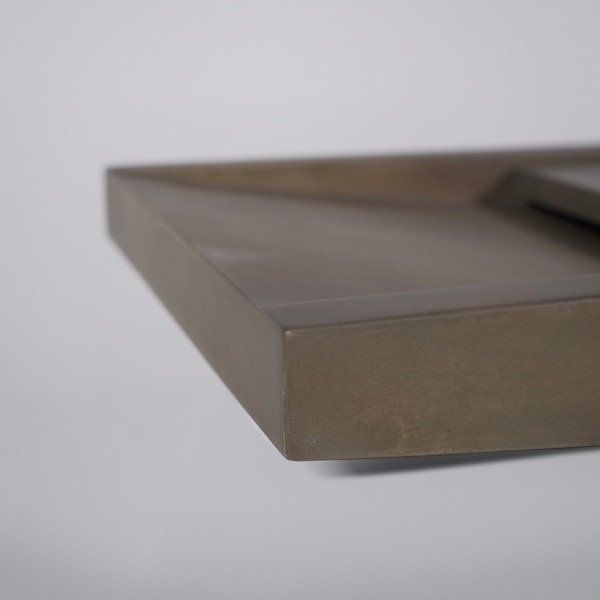 Dubbele wastafel in beton natuurlijke kleur - Cementis