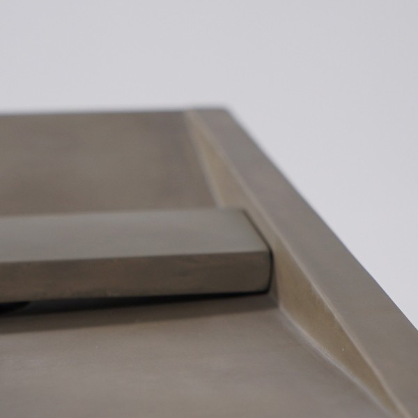 Dubbele wastafel in beton natuurlijke kleur - Cementis