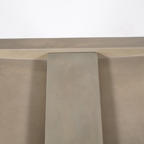 Dubbele wastafel in beton natuurlijke kleur - Cementis