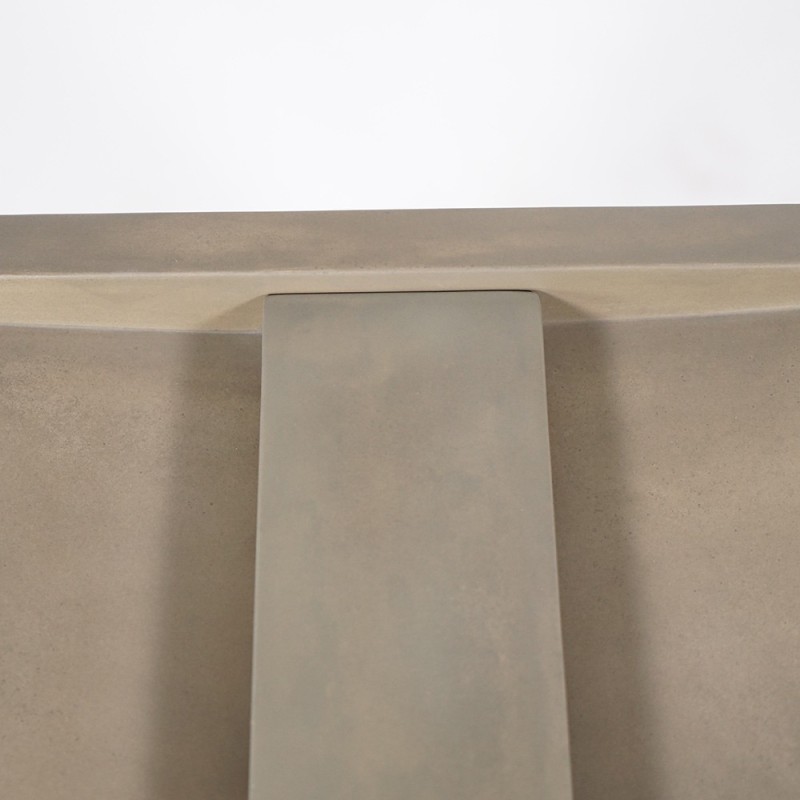 Dubbele wastafel in beton natuurlijke kleur - Cementis
