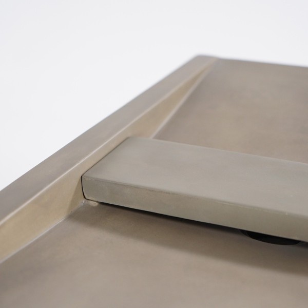 Dubbele wastafel in beton natuurlijke kleur - Cementis