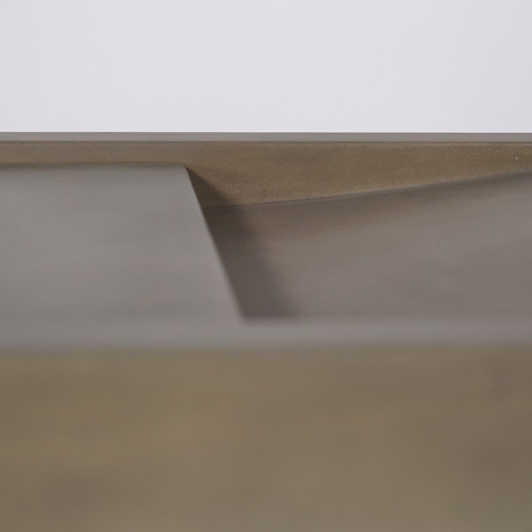Dubbele wastafel in beton natuurlijke kleur - Cementis