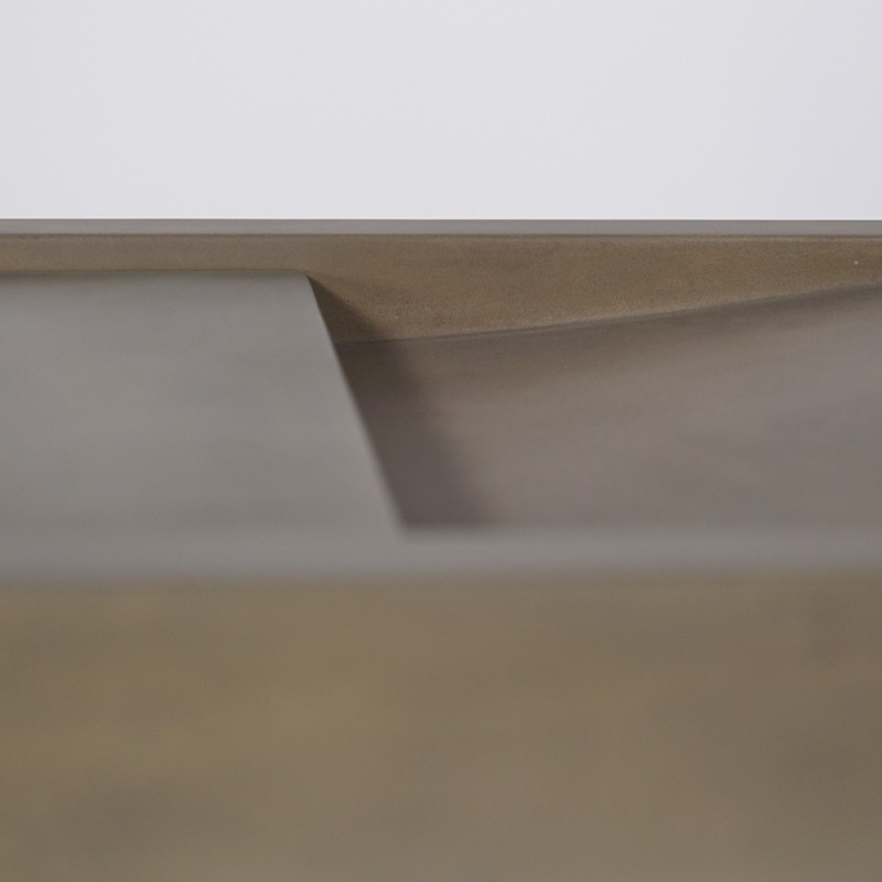 Dubbele wastafel in beton natuurlijke kleur - Cementis