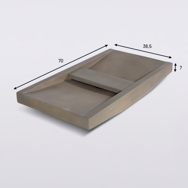 Dubbele wastafel in beton natuurlijke kleur - Cementis
