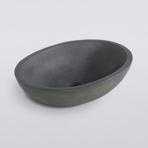 Ovaal betonnen waskom - Kopergroen - Raw Blend
