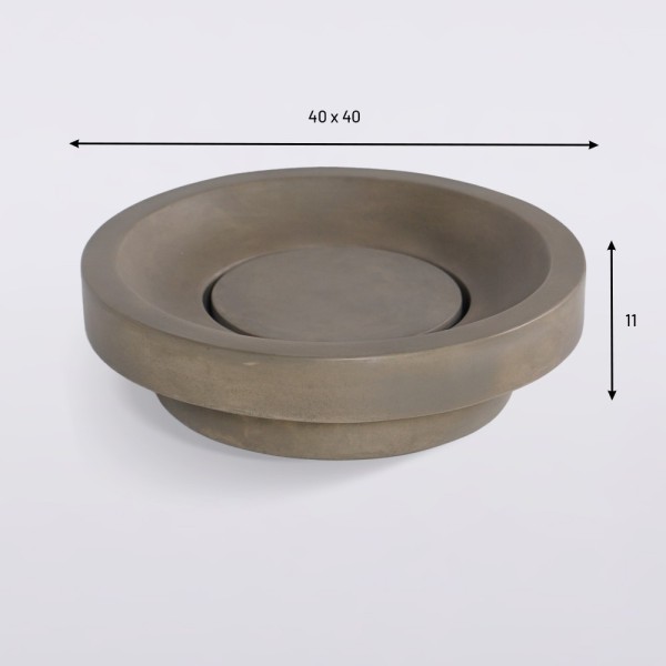 Rond betonnen waskom- Natuurkleur - Tellure
