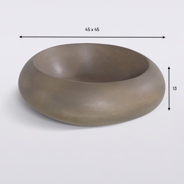 Ronde betonnen waskom - Natuurlijke kleur - Concrete Essence