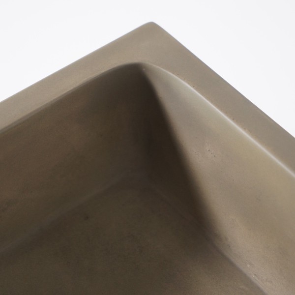 Rechthoekige betonnen waskom - Natuurlijke kleur - Slate Wave