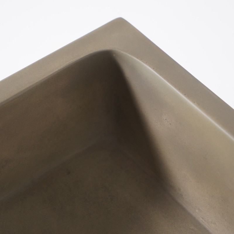 Rechthoekige betonnen waskom - Natuurlijke kleur - Slate Wave