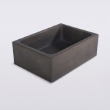 Rechthoekig betonnen waskom - Diep antraciet - Slate Wave