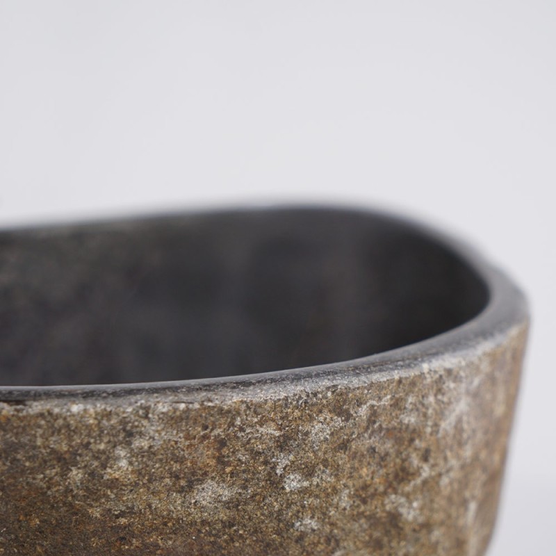 Kleine vrijstaande wastafel natuursteen - River Stone