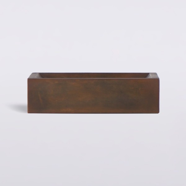 Rechthoekige betonnen waskom - Vintage bruin - Pure Cast