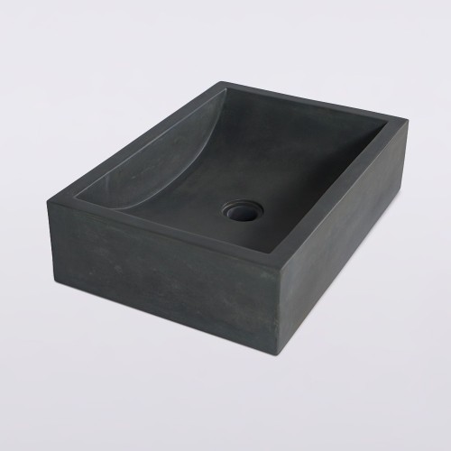 Rechthoekig betonnen waskom - Kopergroen - Pure Cast