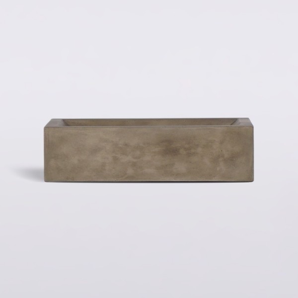 Rechthoekig betonnen waskom - Natuurlijke kleur - Pure Cast