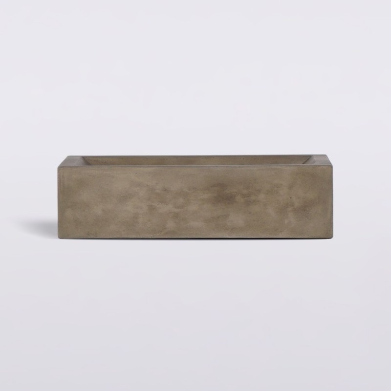 Rechthoekig betonnen waskom - Natuurlijke kleur - Pure Cast