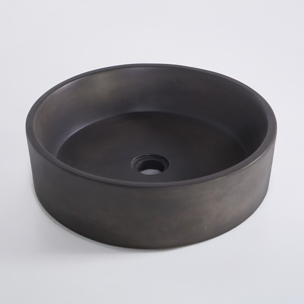 Rond betonnen waskom - Diep antraciet - Mineral