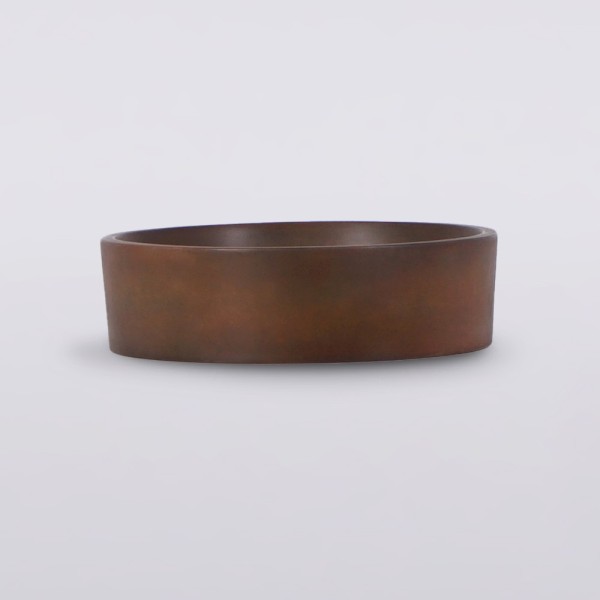 Rond betonnen waskom - Vintage bruin - Mineral