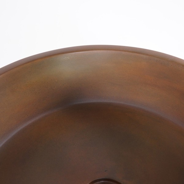 Rond betonnen waskom - Vintage bruin - Mineral