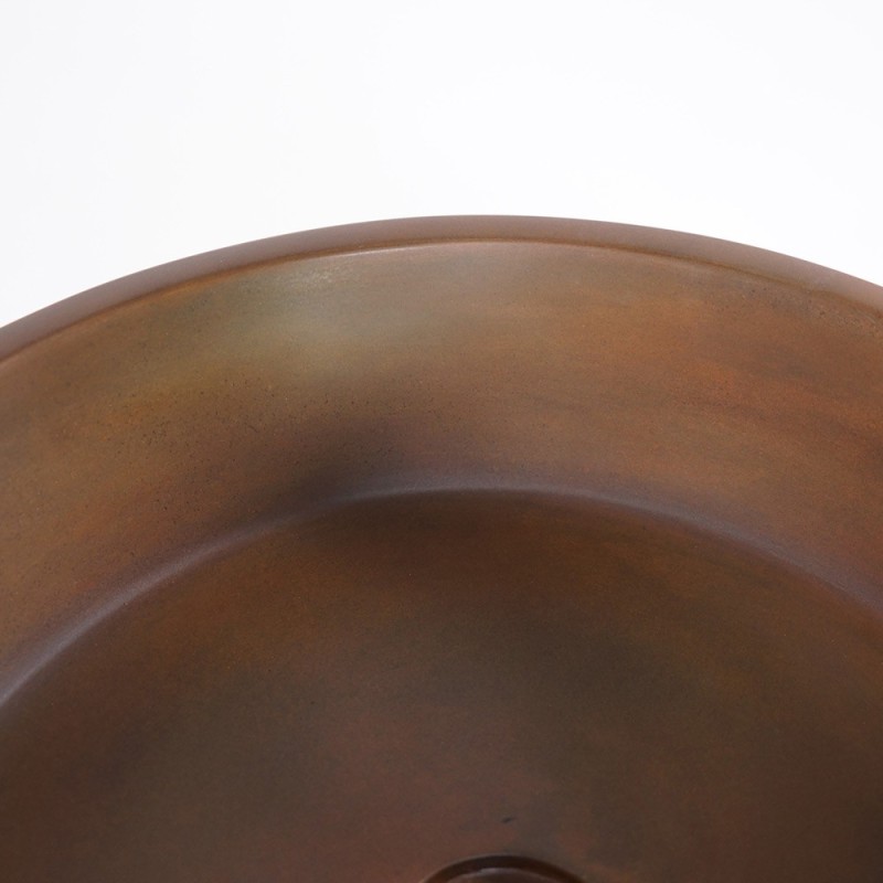 Rond betonnen waskom - Vintage bruin - Mineral