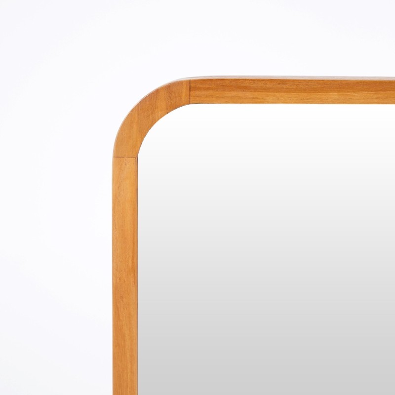 Spiegel met geïntegreerde plank in massief teakhout - Leela