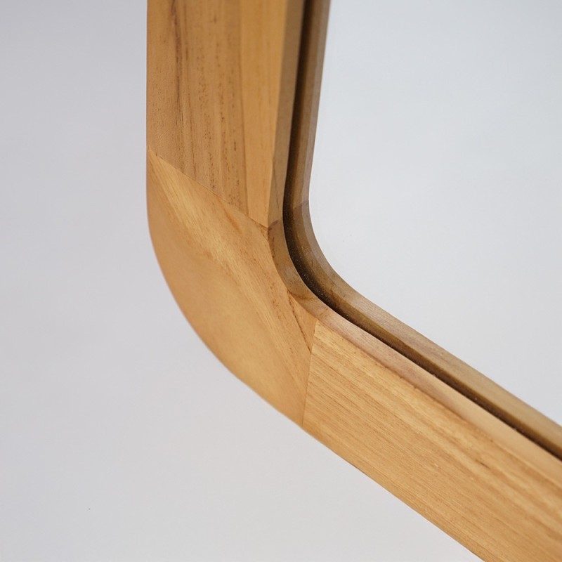 Rechthoekige spiegel 80 x 70 cm met afgeronde hoeken