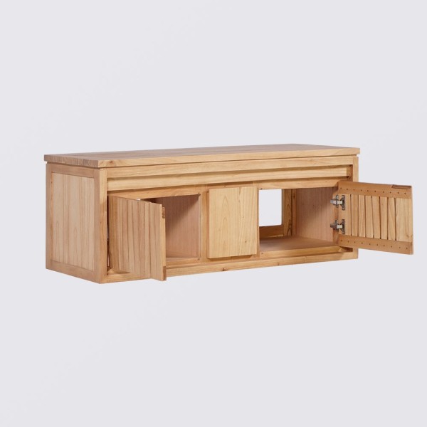 Natuur houten badkamermeubel 120 cm - Neo