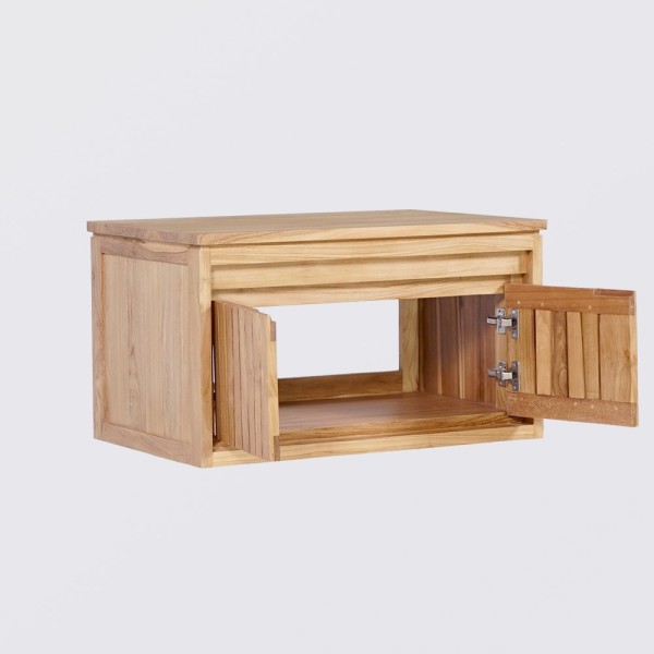 Natuur houten badkamermeubel 80 cm - Neo