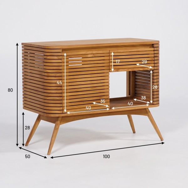 Massief teak badmeubel - Kama