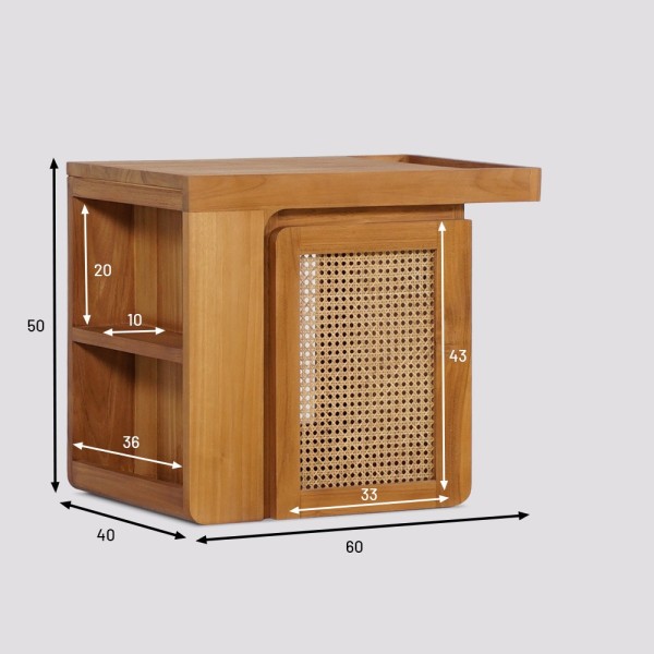 Massief teak badkamermeubel - Indira