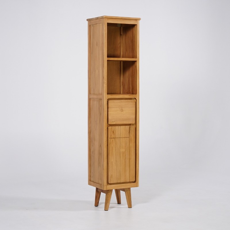 Badkamer kolomkast van natuurlijk hout - Pragati